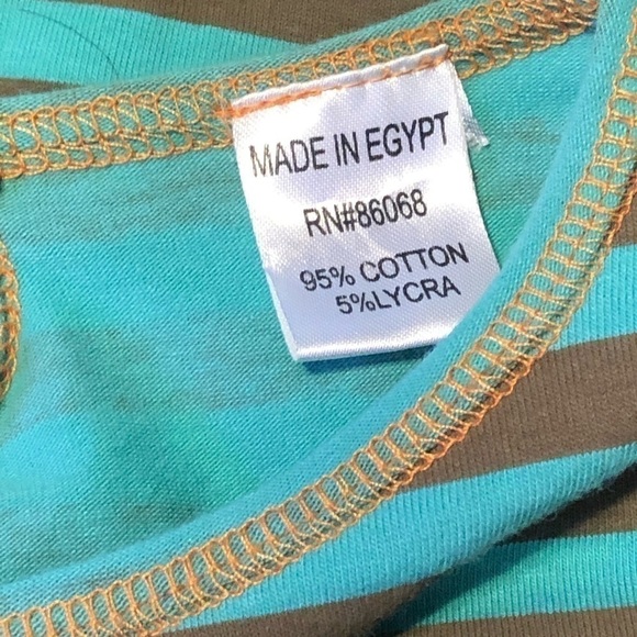 Ann Loren Long Sleeve Striped Pumpkin Girls Size 7/8 Shirt - Picture 8 of 9